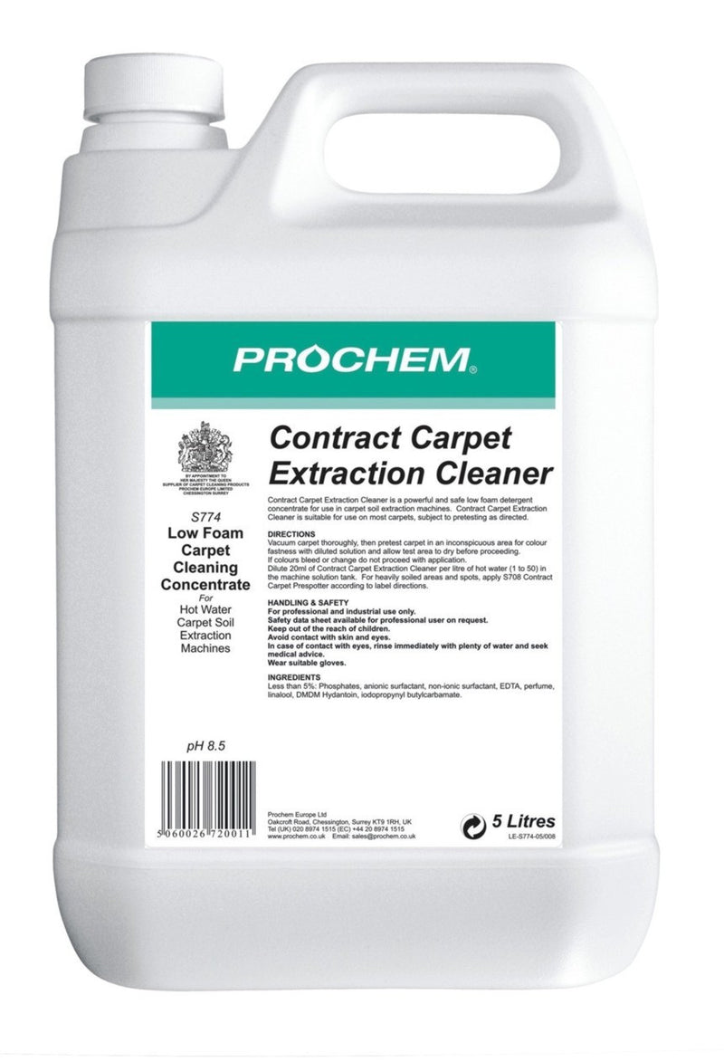 Prochem S774-05 Contract Carpet Extraction Cleaner 5 Litre – ProRange ...