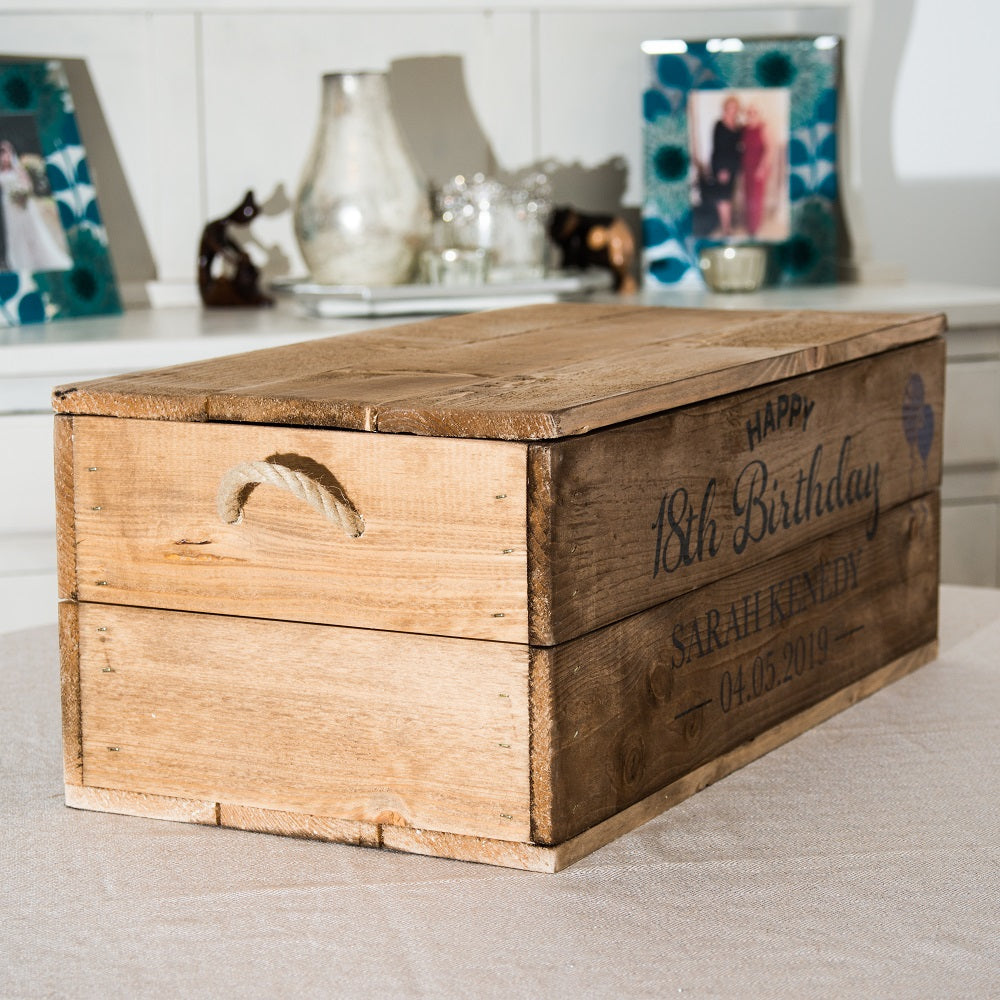 Premium Wooden Gift Box/Hamper with lid - Crates4You.com