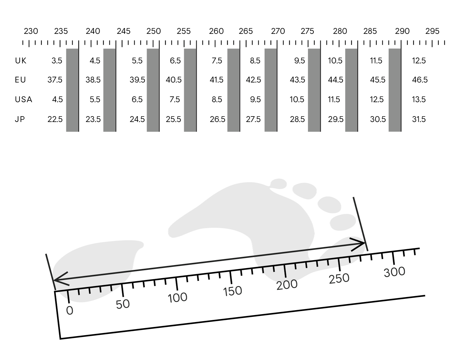 White Mountain Shoe Size Chart