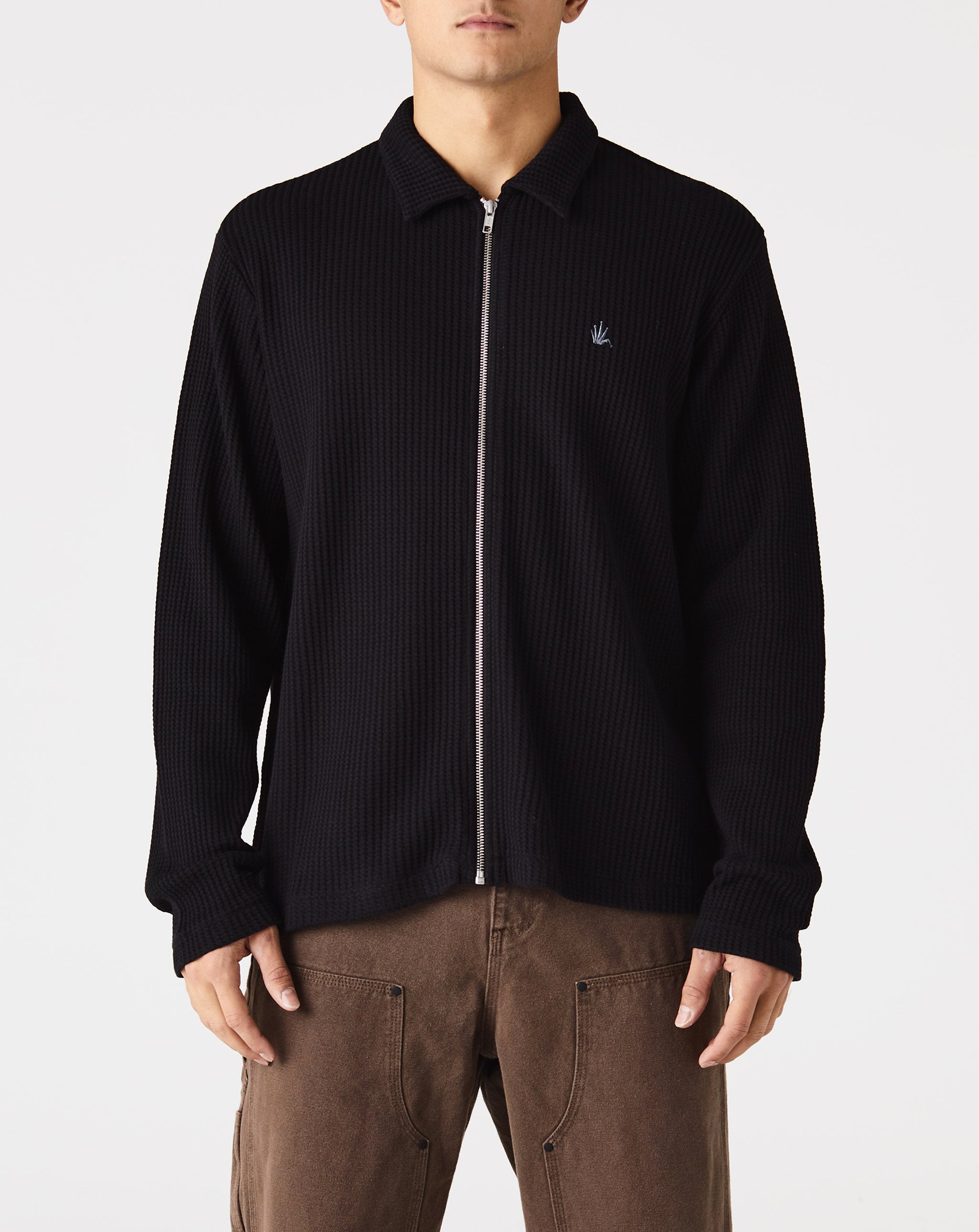 ステューシー stussy BIG Thermal ZIP Shirt ブラック - ニット/セーター