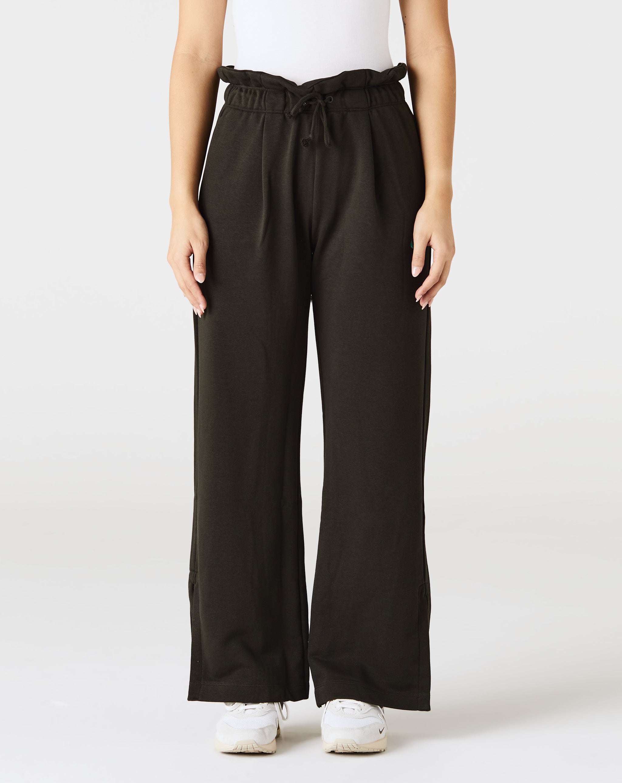 Nike High Waisted Open-Hem Quilted Trousers - Black