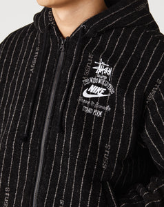 NIKE NIKE Stussy x Nike Striped Wool Jacket Black XXL