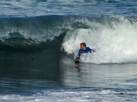 bodysurfing handboard at marine street