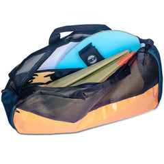 gear bag for bodysurfing open with swim fins