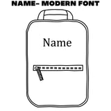 Lunch Bag Embroidery - Name - Modern Font