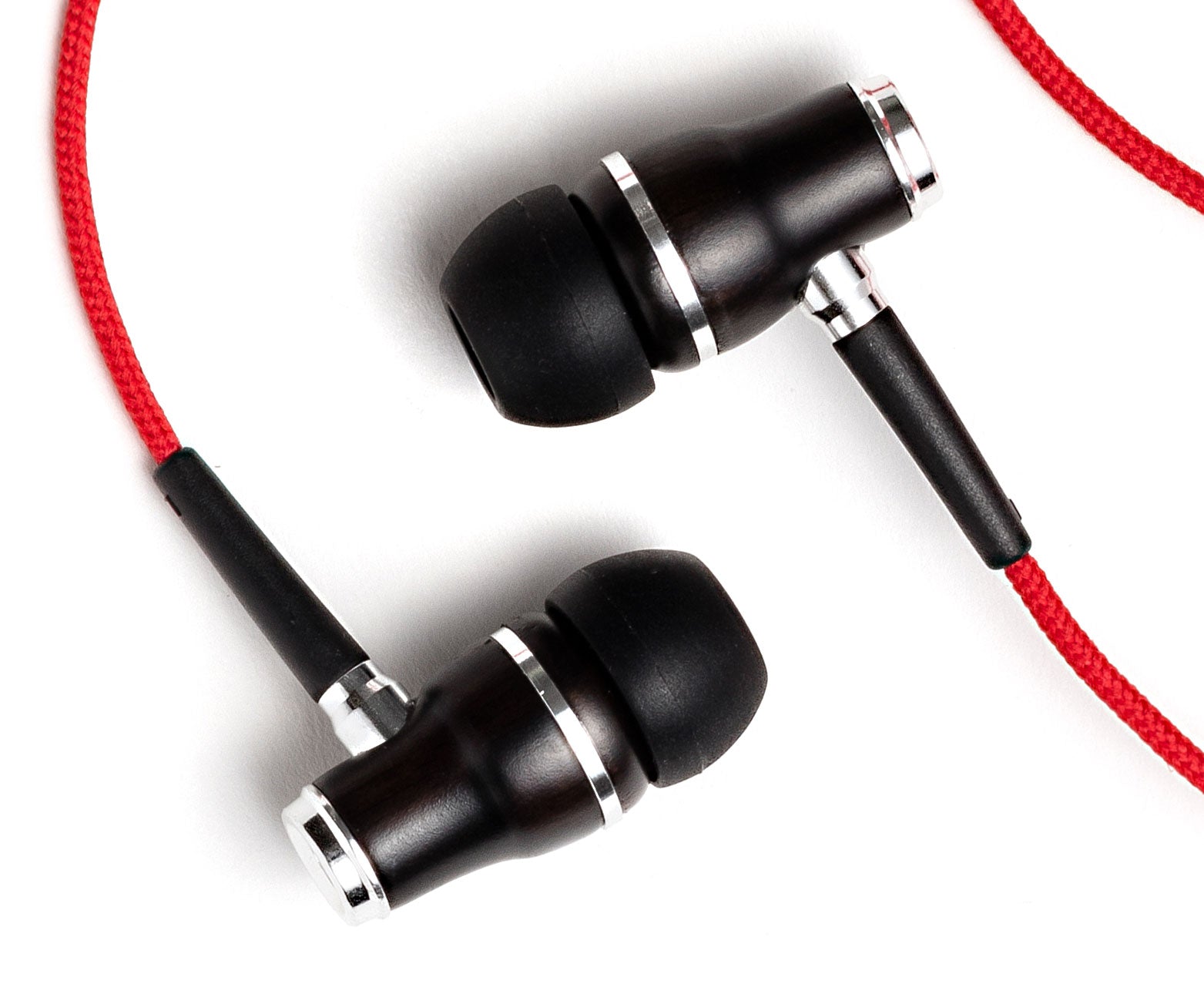 Wood Earbuds Red