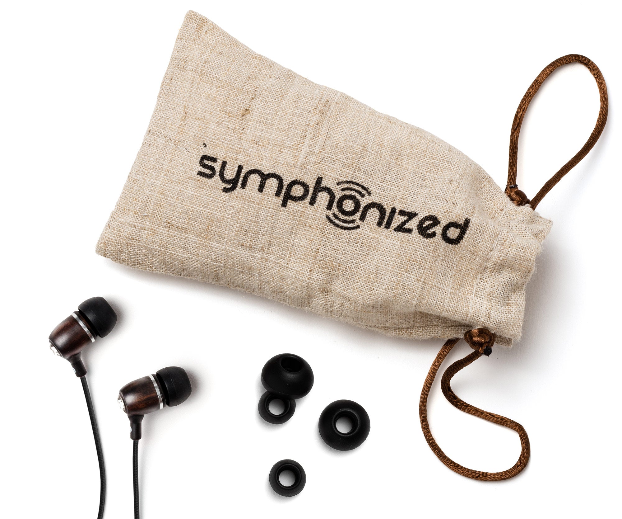 NRG Bling In-Ear Wood Headphones - Black