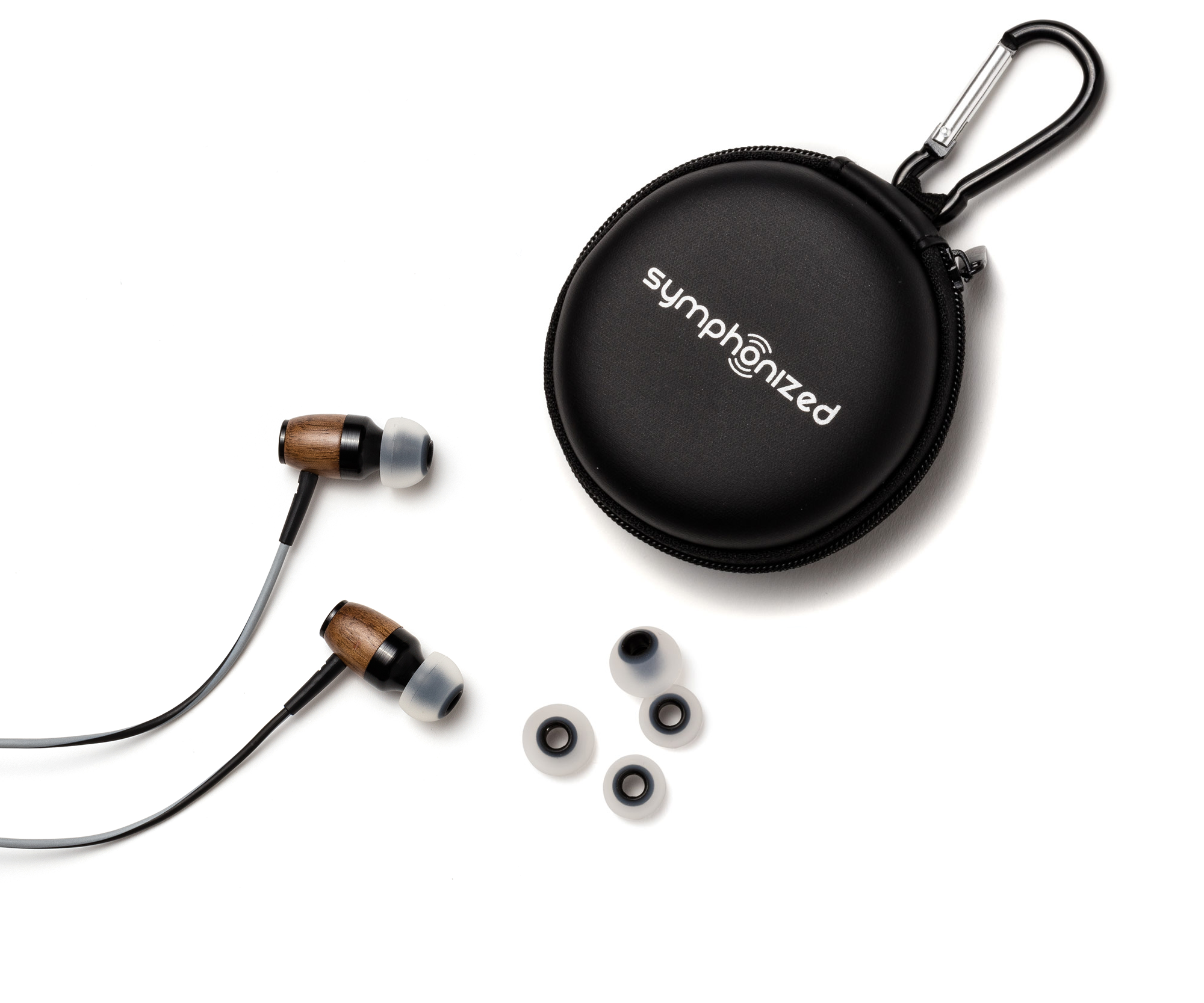 DRM In-Ear Wood Headphones - Gray and Black