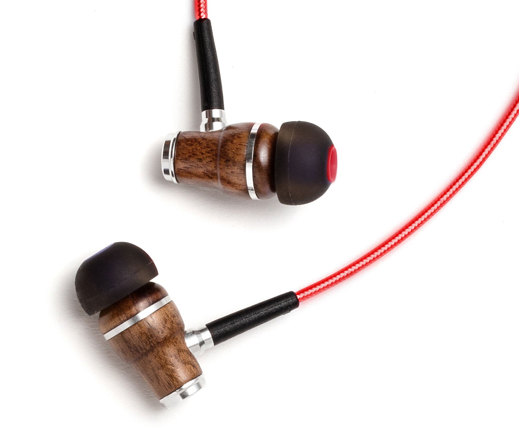 NRG 2.0 In-Ear Wood Headphones Red