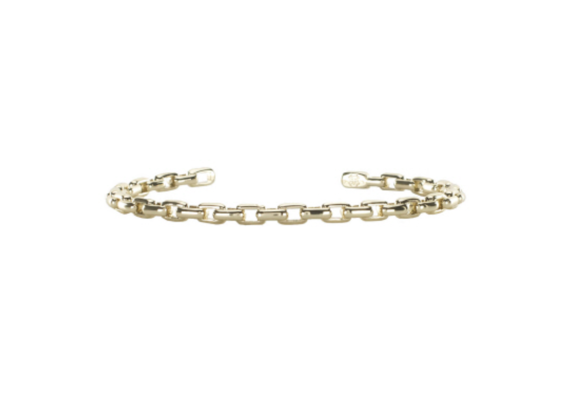 Rustic Cuff- Larkin Chain Link Cuff Gold