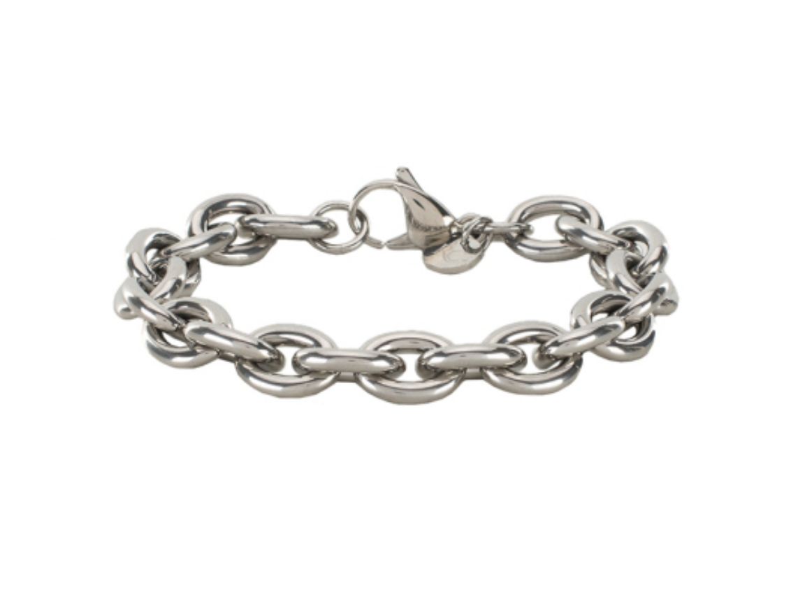 Rustic Cuff- Jessie Link Bracelet Silver