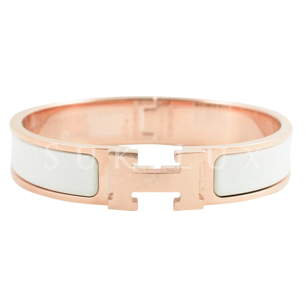 hermes white bracelet