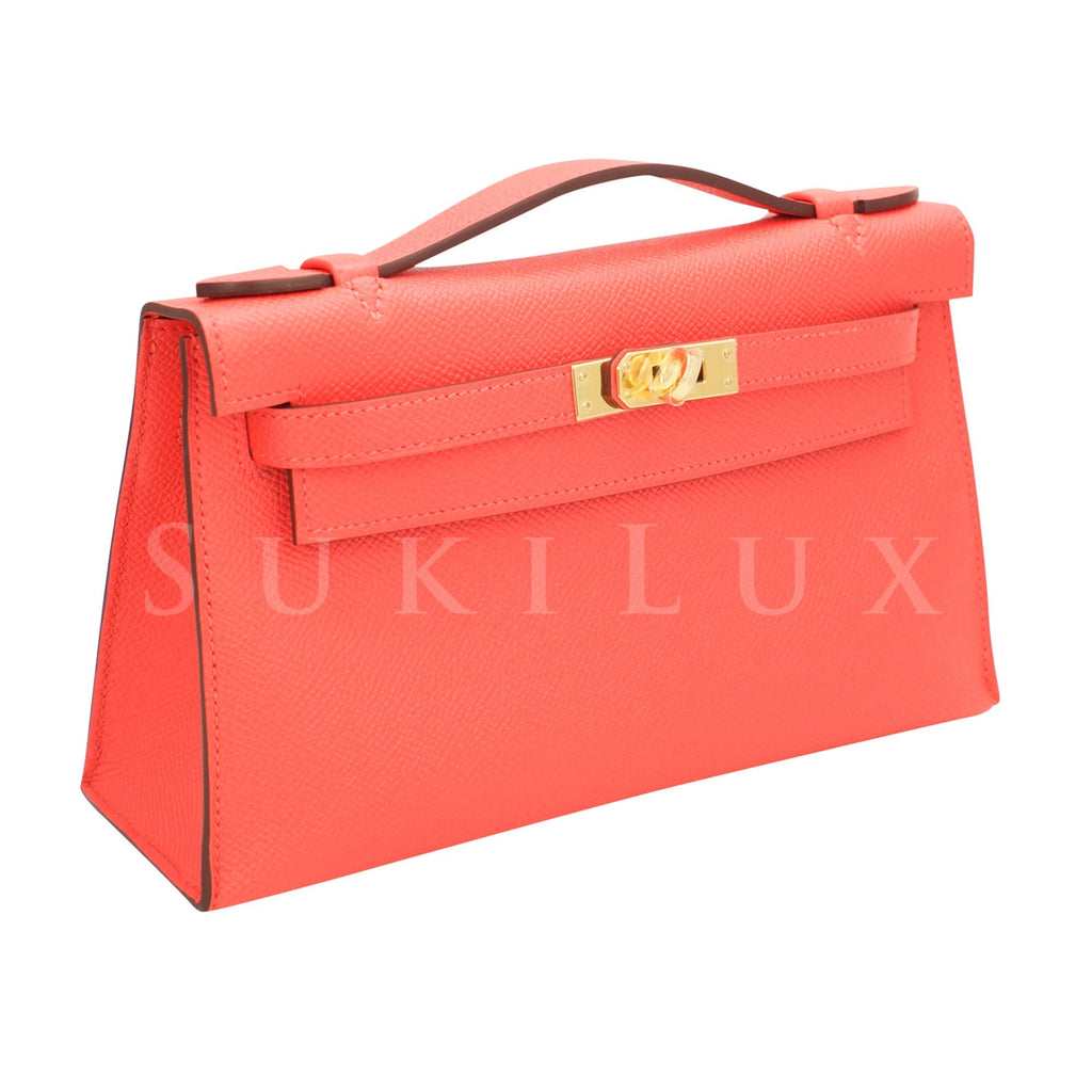 Hermès MiniKelly Pochette Rose Jaipur 