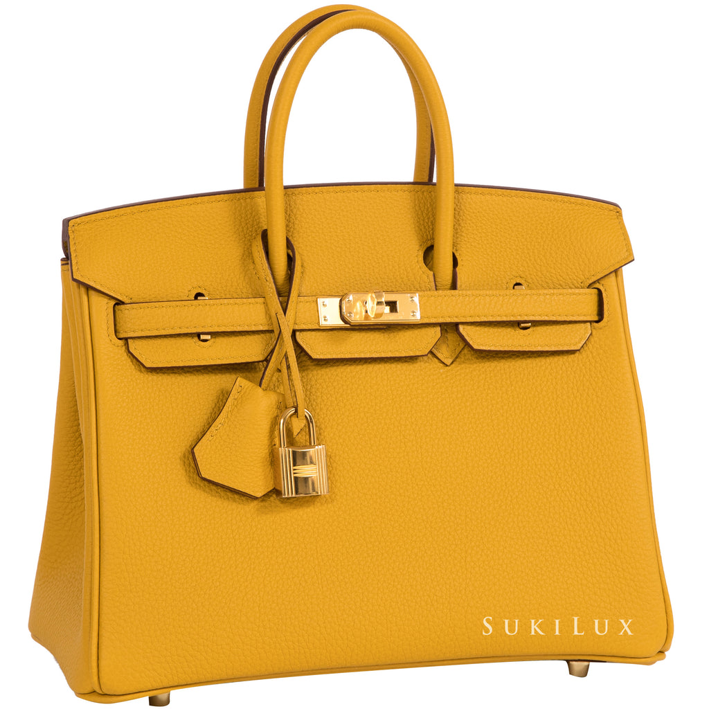 Hermès Birkin 25cm Veau Togo 9D Jaune 