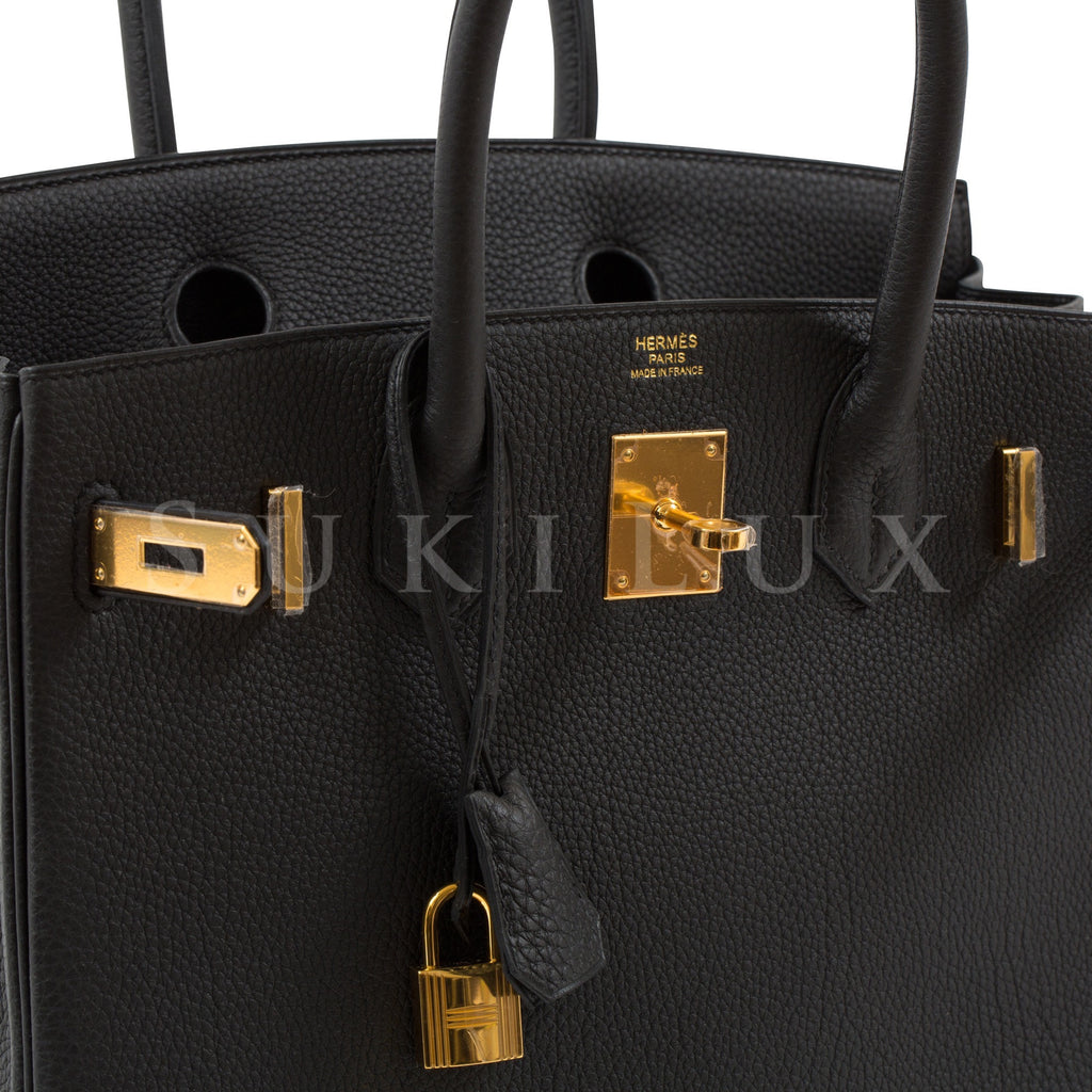 Hermes Birkin 35 Noir Black Epsom Gold Hardware #D - Vendome Monte Carlo