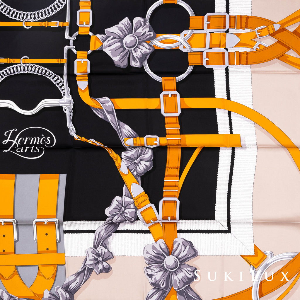 Hermès Carre Twill 90cm Silk Scarf 