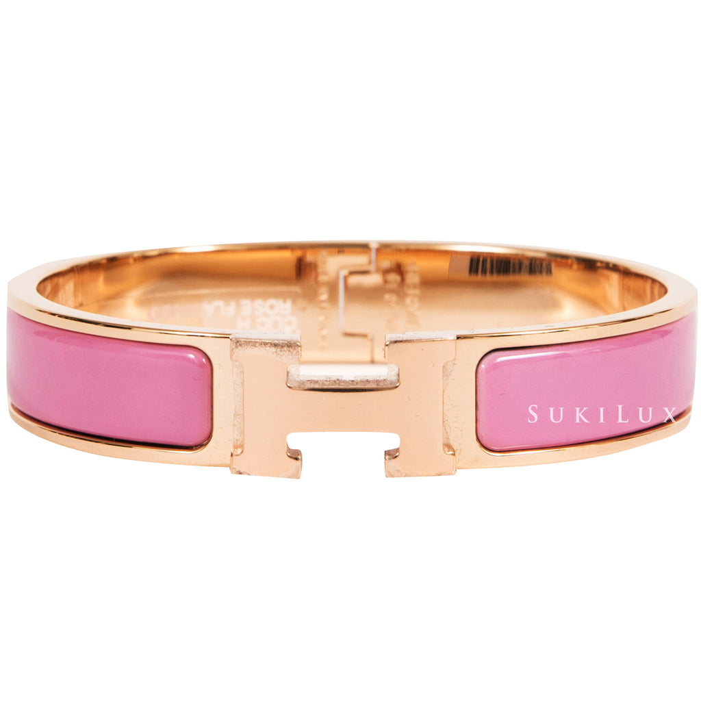 pink and gold hermes bracelet