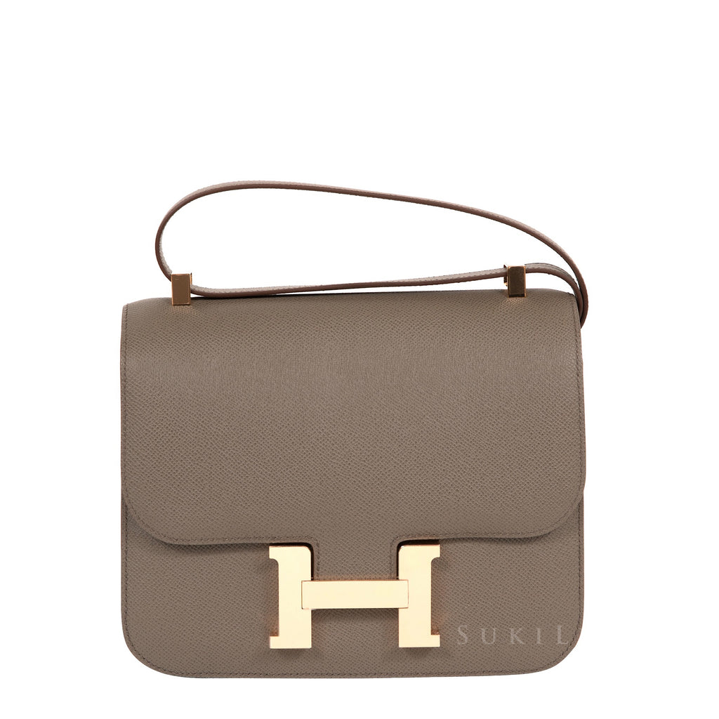 Hermès Constance PM 24cm Veau Epsom Etain Gold Hardware – SukiLux