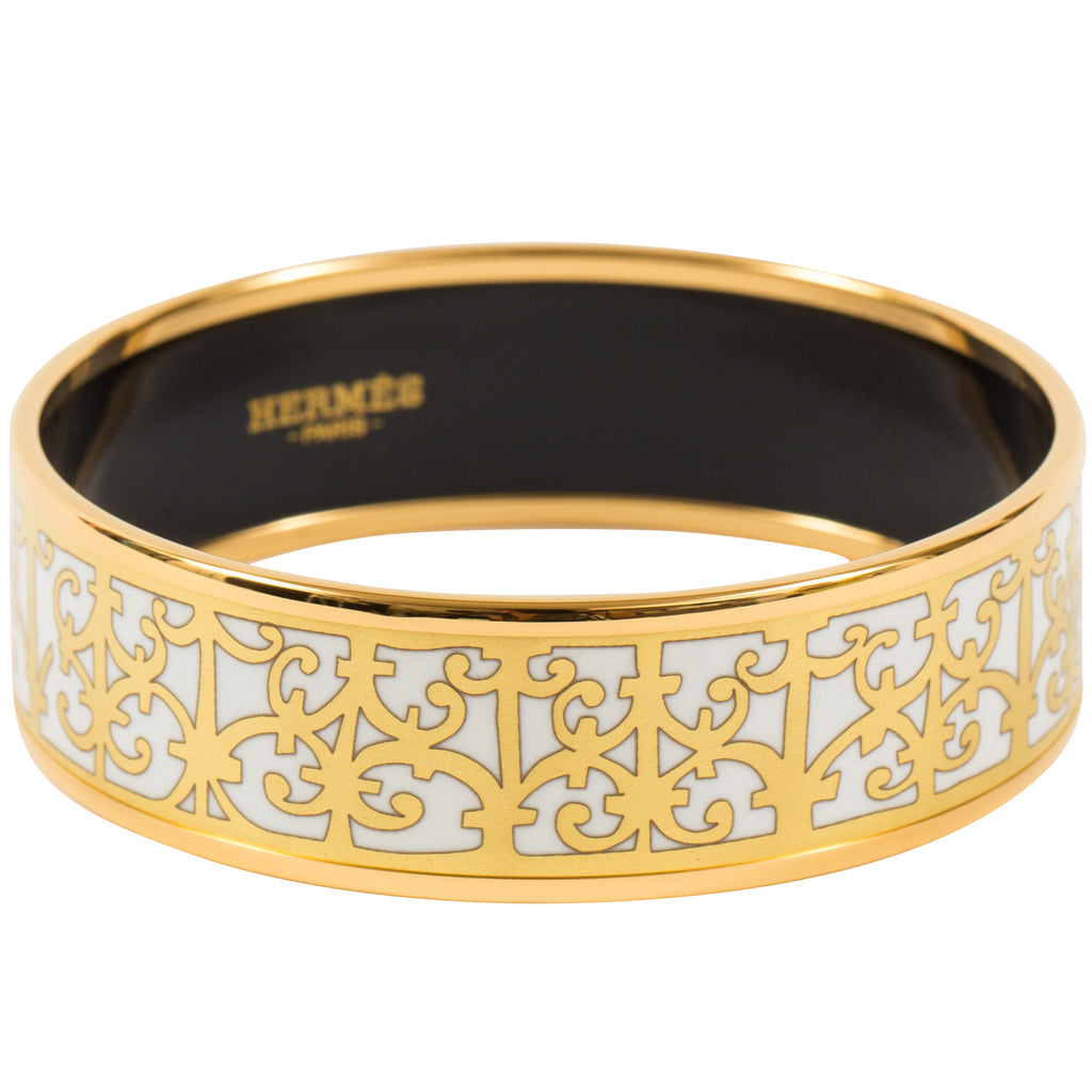 Hermès Printed Enamel Bracelet Wide 