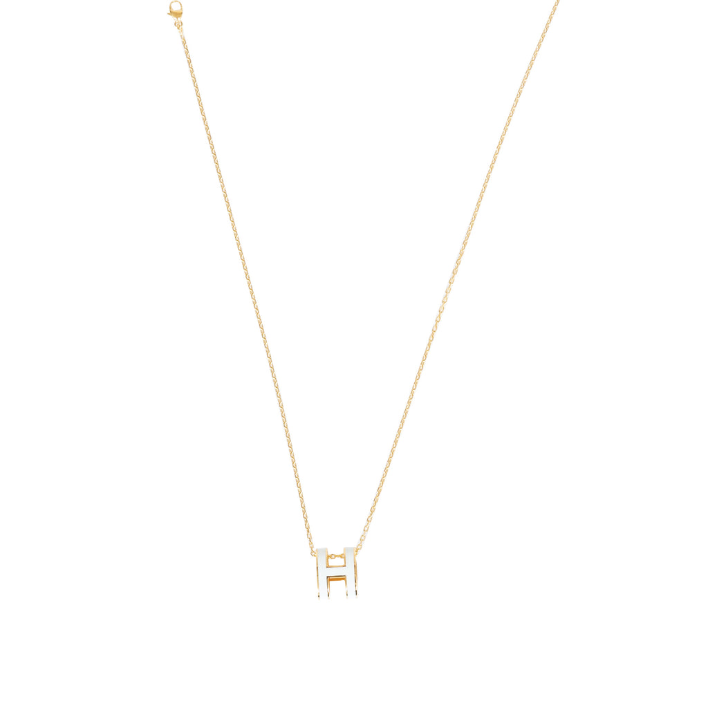 hermes pop h necklace white