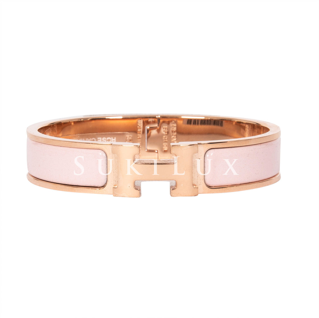 hermes h bracelet rose gold