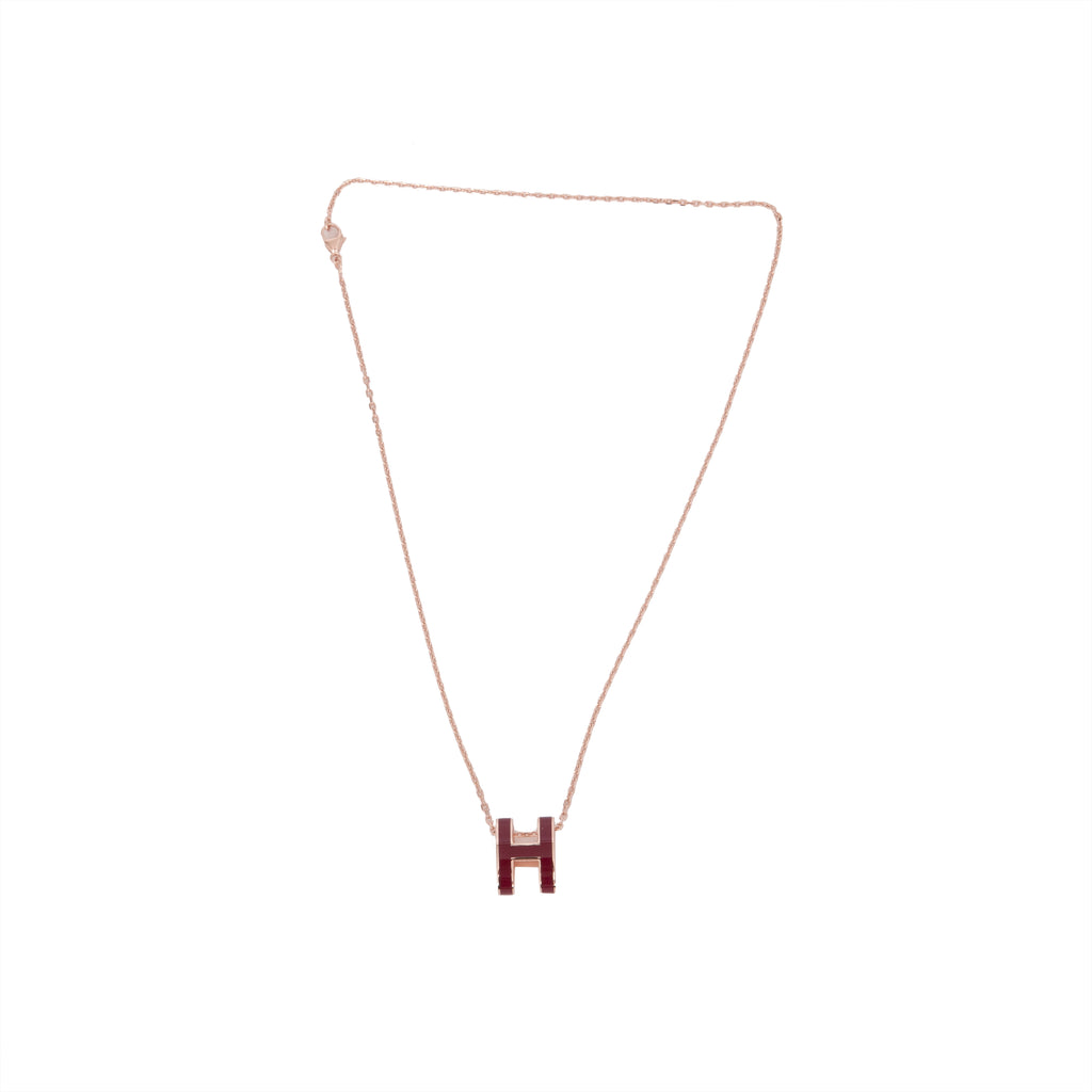 hermes pop h pendant rose gold