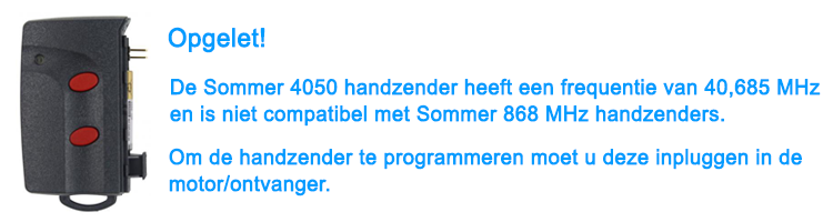 Sommer 4050 avertissement