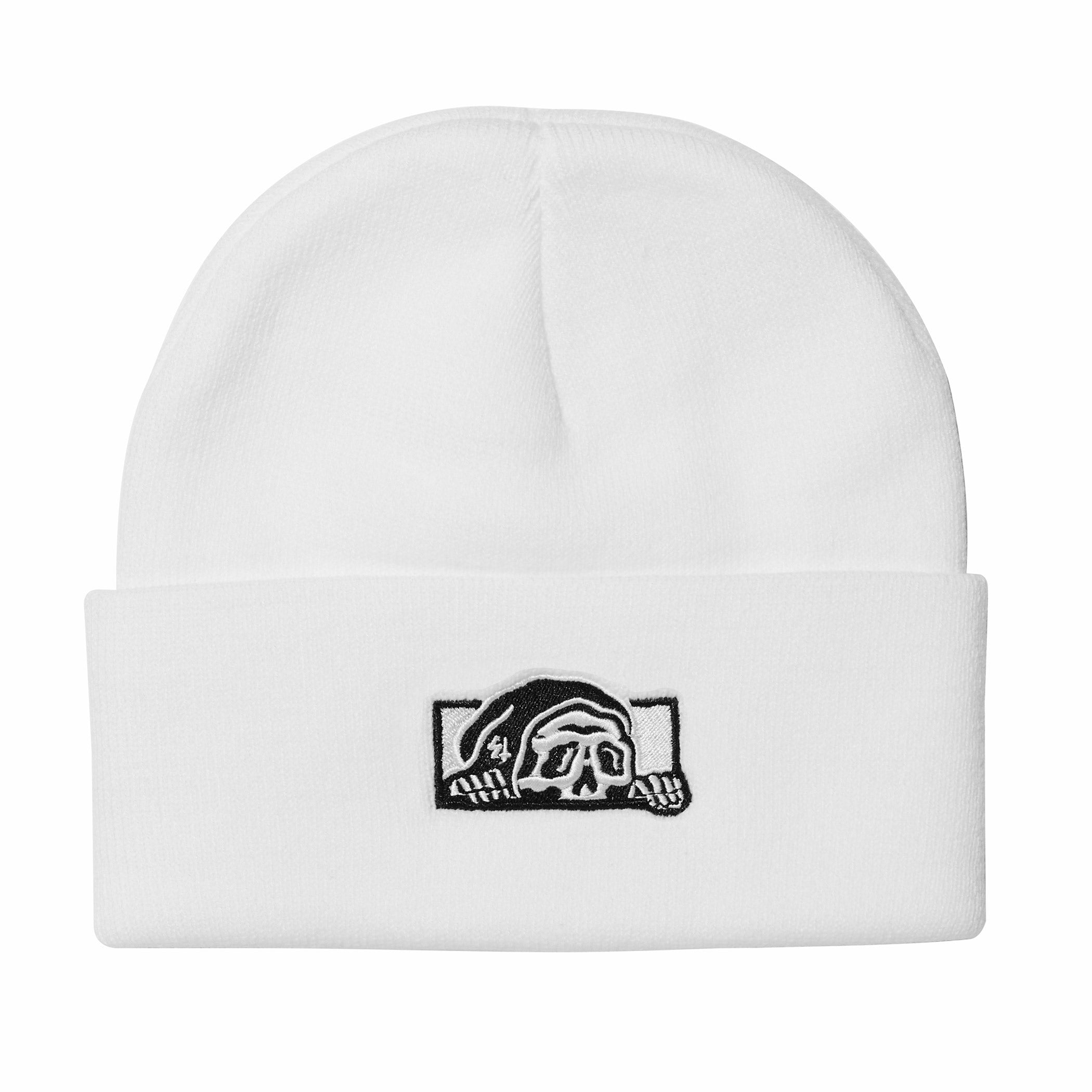 Lurker Gas Station Box Logo Beanie - White