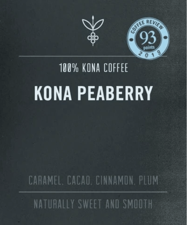 Kona Peaberry Coffee Big Island Coffee Roasters Hand Roasted Coffee Hawaiian Farmers Market