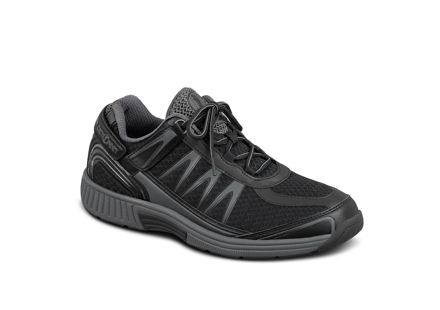 Men's Athletic Shoes No Lace Heel Strap | BioFit Sprint Black