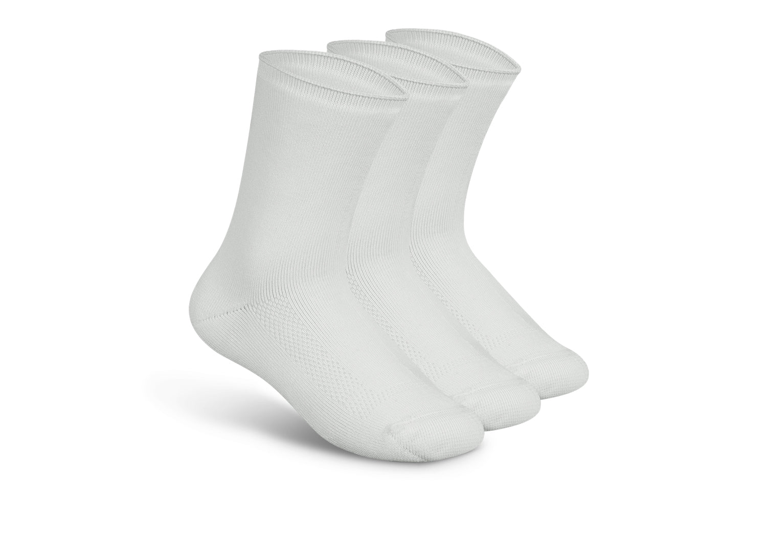 Diabetic White Crew Socks | OrthoFeet