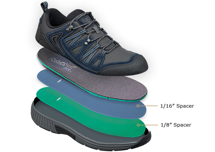 Men's Outdoor Walking Shoes Orthopedic | Orthofeet Sorrento Gray