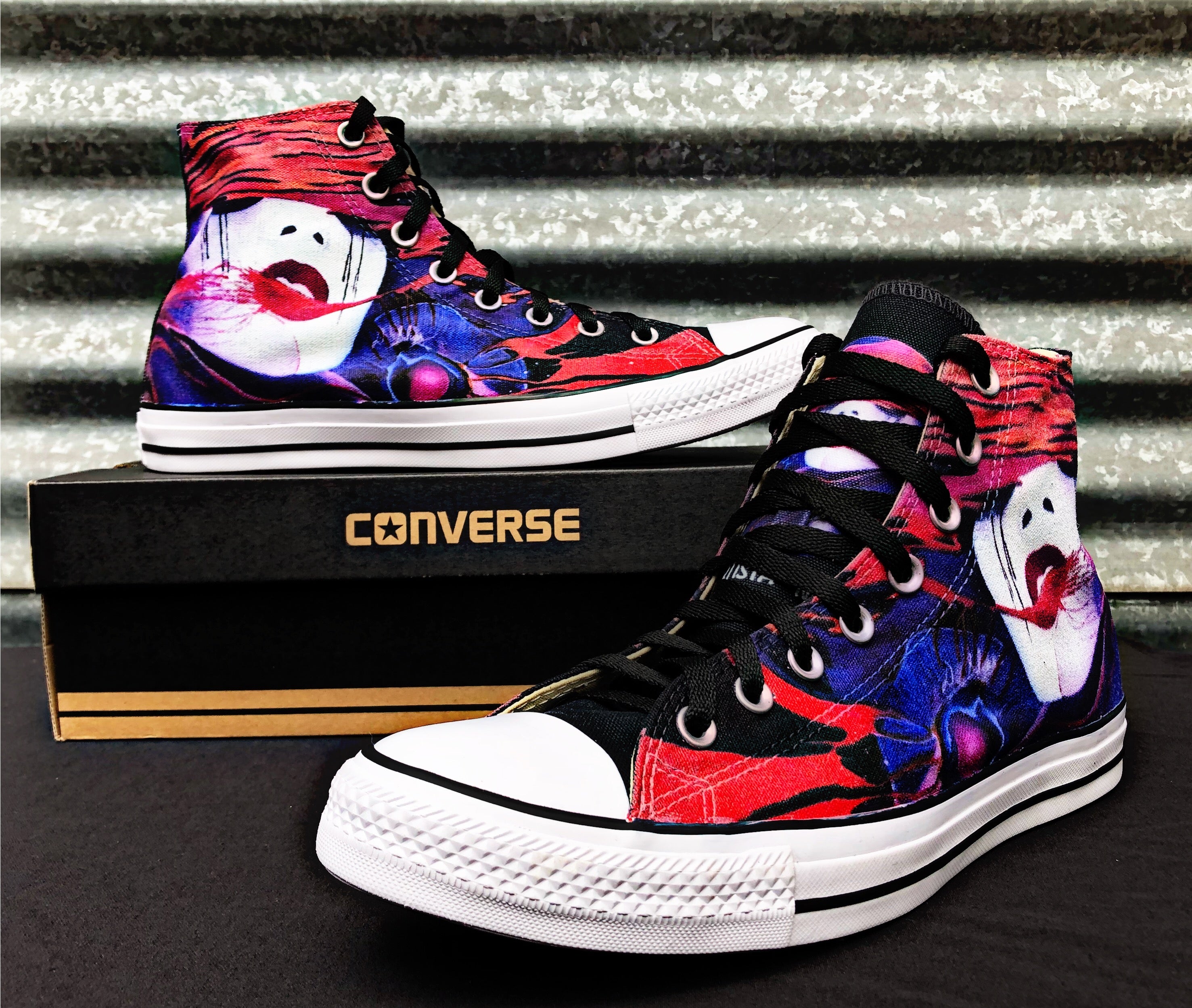 fire converse shoes