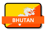 Bhutan State Flags Stickers
