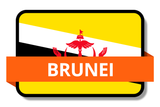 Brunei State Flags Stickers
