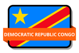 Democratic Republic Congo State Flags Stickers