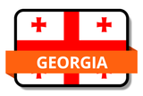 Georgia State Flags Stickers