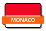 Monaco State Flags Stickers