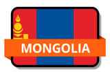 Mongolia State Flags Stickers