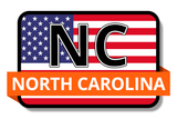 North Carolina State Flags Stickers