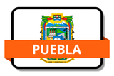 Puebla State Flags Stickers