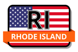 Rhode Island State Flags Stickers