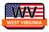 West Virginia State Flags Stickers