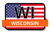 Wisconsin State Flags Stickers