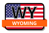 Wyoming State Flags Stickers