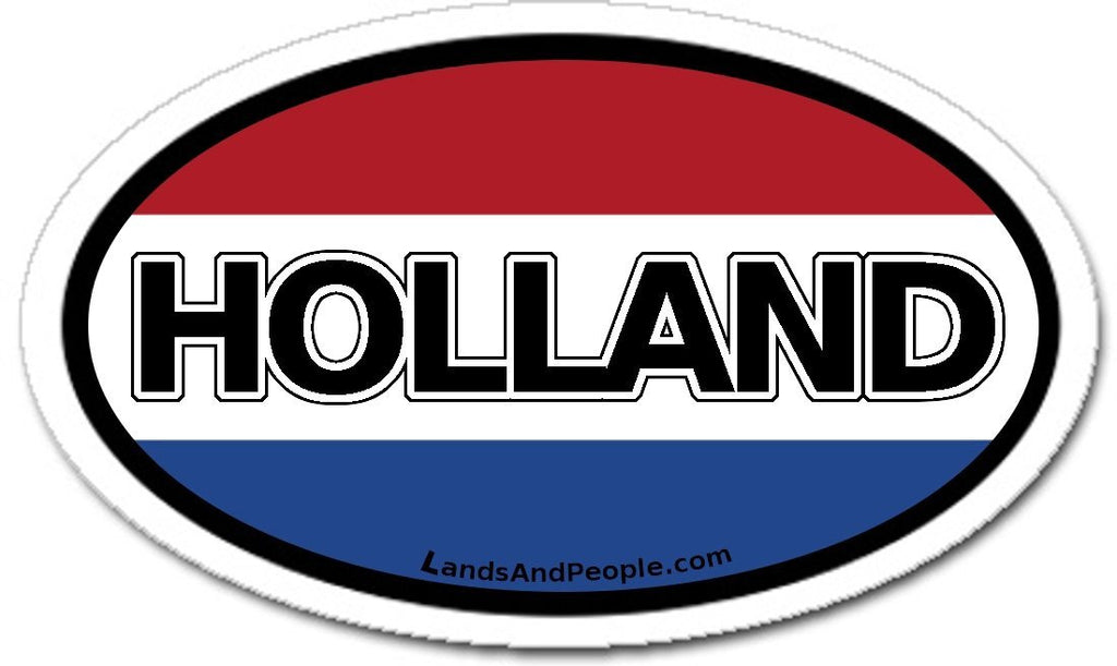 Kers plakband Gronden Netherlands Vinyl Sticker Oval for Cars, any Surface – Lands & People