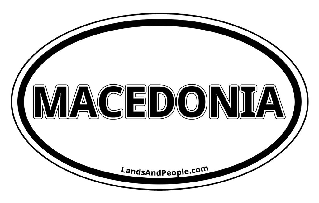 Macedonia Vinyl Sticker Oval for Cars, any Surface – Lands & People