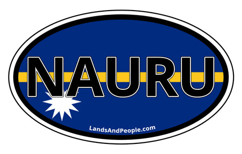 Nauru Flag Car Bumper Sticker
