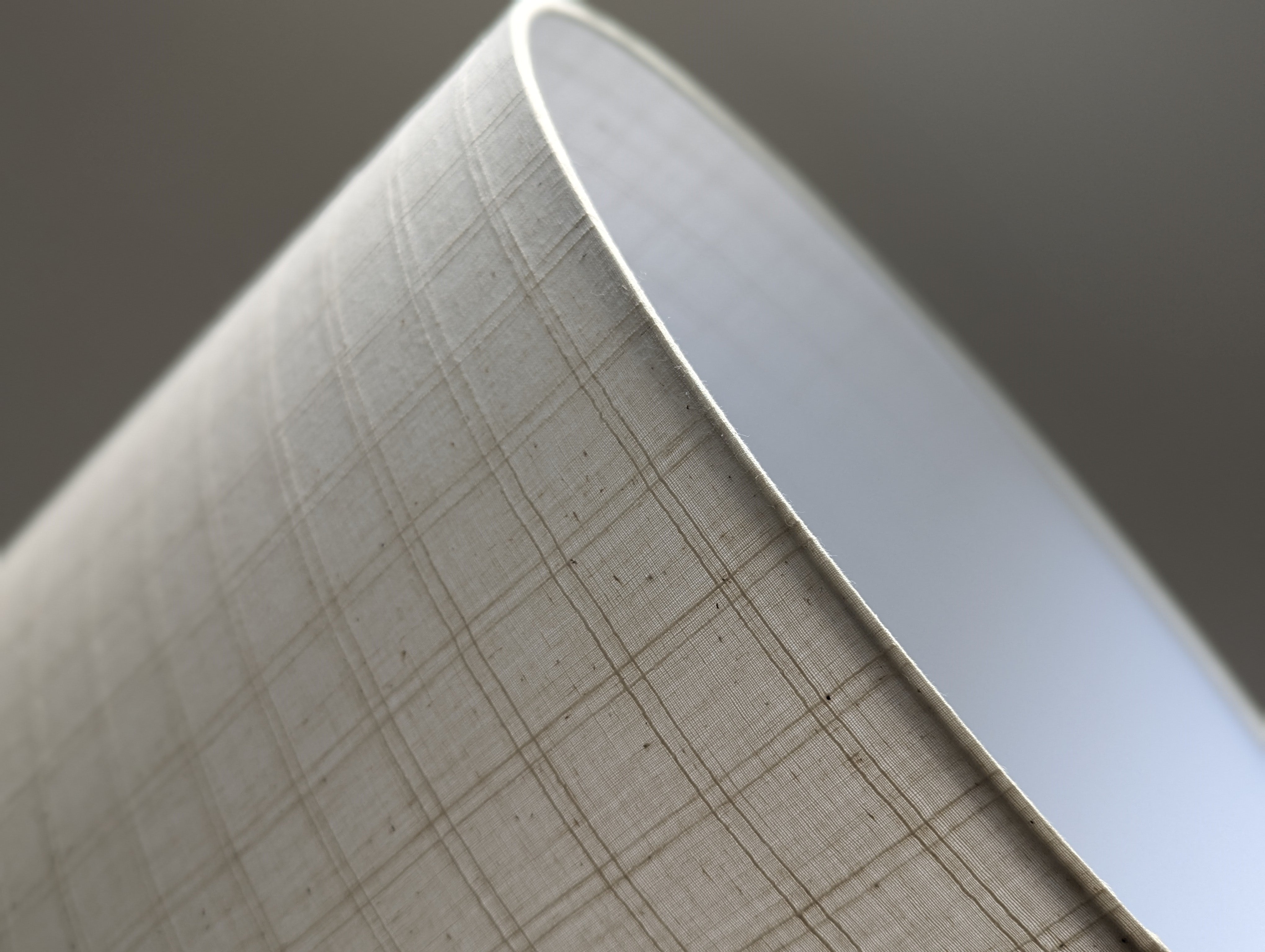 Windowpane Ecru Fabric Lamp Shade with Euro Fitter