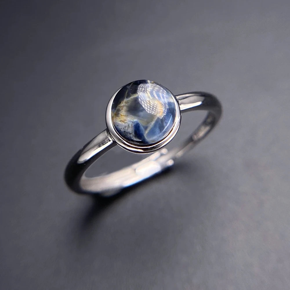 Natural Blue Chatoyant Ring